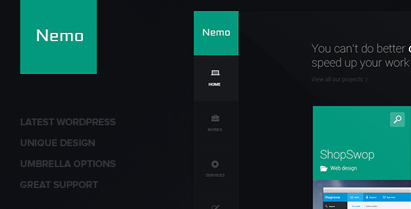Nemo – Metro Inspired WordPress Theme