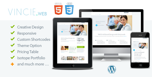 Vincie.web – Responsive Modern WordPress Theme