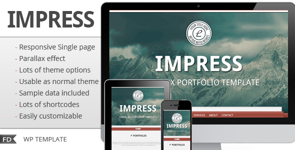 Impress – Responsive parallax single page theme