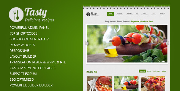 Tasty Responsive Food WordPress Theme