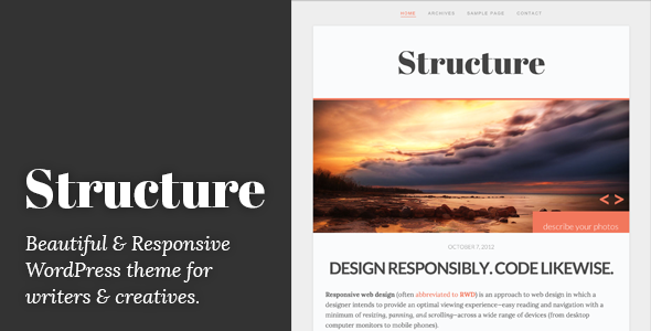Structure: Responsive WordPress Blog Theme