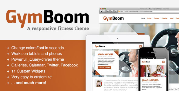 GymBoom – A Responsive Fitness Gym WordPress Theme