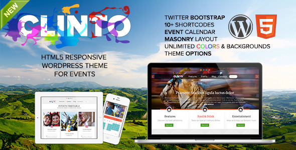 Clinto – HTML5 Responsive WordPress Theme for Events