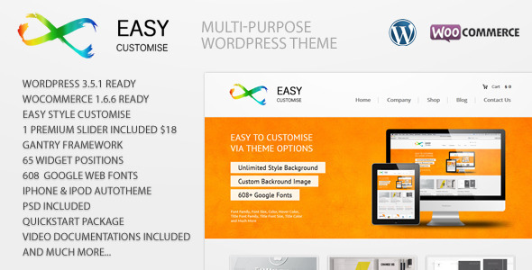 EasyCustomise – Multi-Purpose WordPress Theme