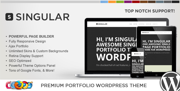 WP Singular – One Page Responsive WordPress Theme