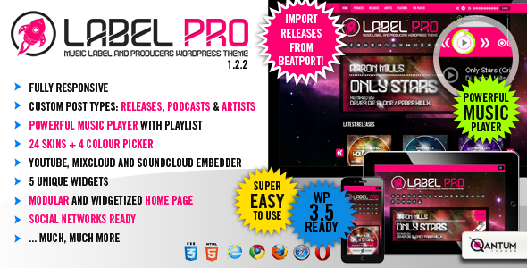 LabelPro – Responsive Music WordPress Theme
