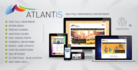Atlantis – Responsive Retina Ready WordPress Theme