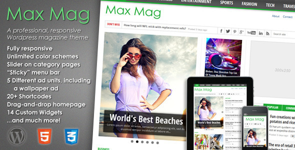 Max Mag – Responsive WordPress Magazine Theme