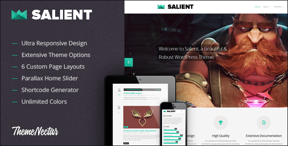 Salient – Responsive Portfolio & Blog Theme