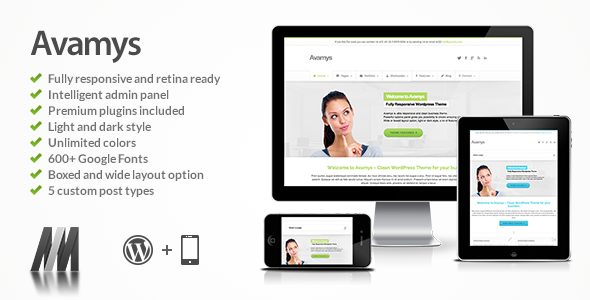 Avamys – Retina Ready Business WordPress Theme