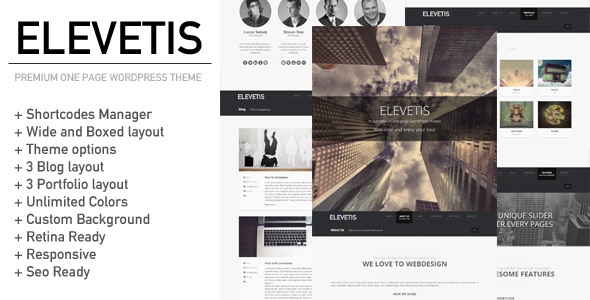 Elevetis – Premium One Page WordPress Theme