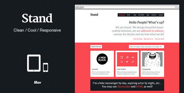 Stand: Responsive Agency Portfolio WordPress Theme