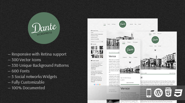 Dante – Responsive WordPress Theme