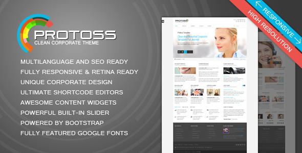 Protoss Clean Corporate Theme For WordPress