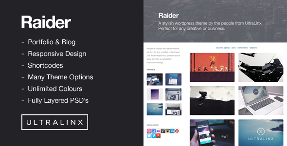Raider – Responsive Portfolio & Blog Theme
