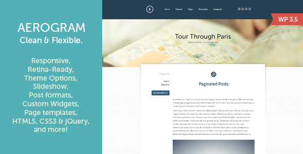 Aerogram – Responsive Retina-Ready WordPress Theme