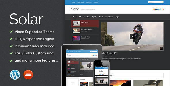 Solar – Video WordPress Theme