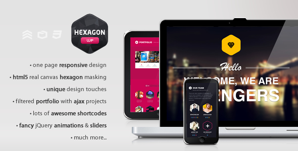 Hexagon – Creative One Page WordPress Theme