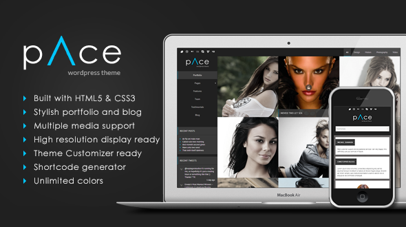 Pace – Stylish Portfolio and Blog WordPress Theme