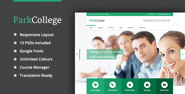ParkCollege – Education Responsive WP Theme