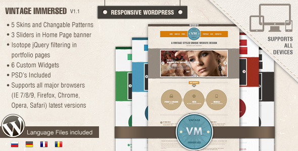 Vintage Immersed – Multipurpose WordPress Theme