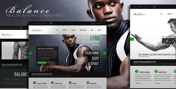 Balance – Gym Fitness WordPress HTML 5 Theme