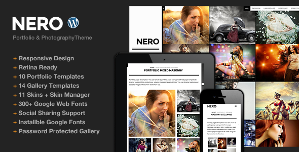 Nero Responsive Portfolio Photography Theme