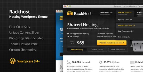 Rackhost Hosting WordPress Theme