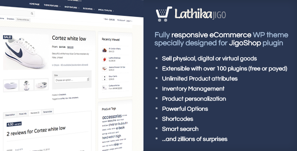 Lathika JigoShop – responsive e-Commerce theme