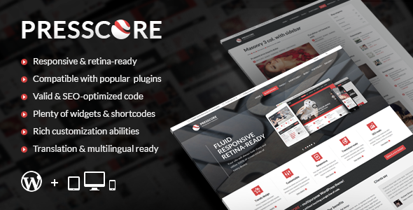PressCore: responsive multipurpose WordPress theme