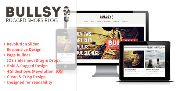 Bullsy – A Rugged & Bold Responsive Blog Theme