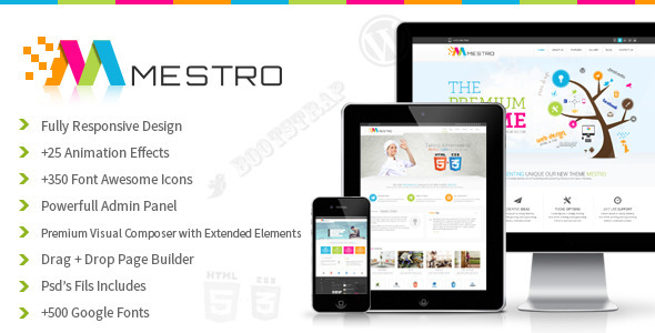 Mestro – Animated Multipurpose WordPress Theme