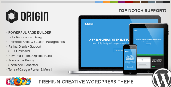 WP Origin Responsive Creative WordPress Theme