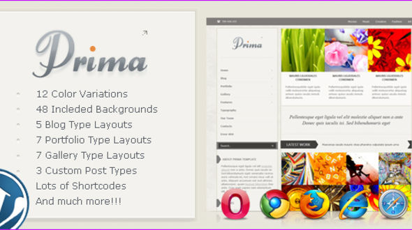 Prima – Creative and Clean WordPress Theme
