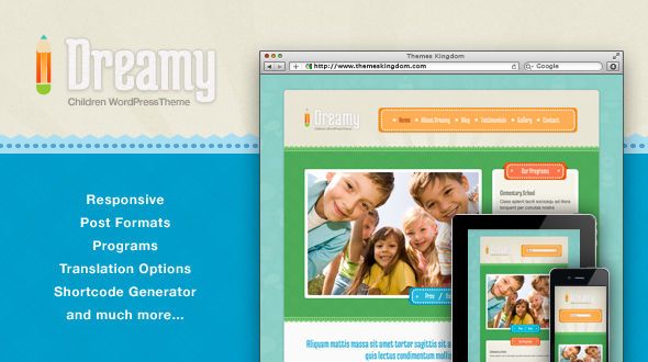 Dreamy – Responsive Children WordPress Theme
