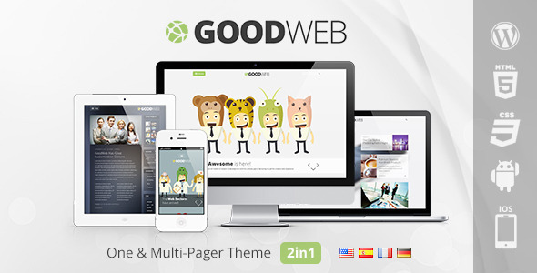 GoodWeb – One & Multi Page WordPress Theme