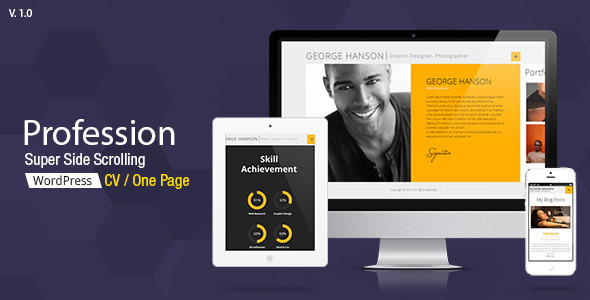 Profession – One Page CV Responsive Theme