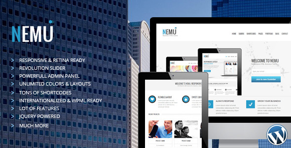 Nemu – Responsive Business WordPress Theme