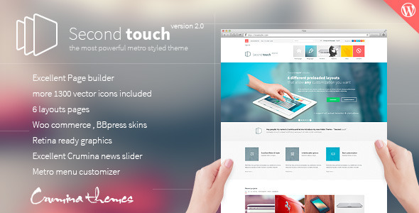 Second Touch — Powerful metro styled theme