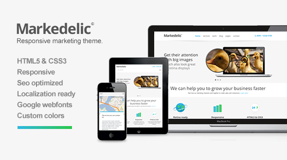 Markedelic – Responsive Marketing WordPress Theme