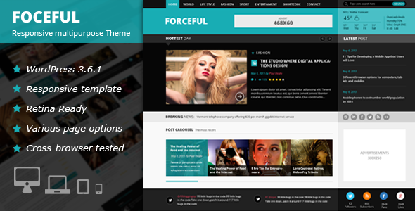 ForceFul- Stylish Magazine WordPress Theme