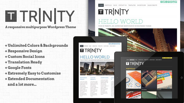 Trinity – A responsive multipurpose WordPress Theme