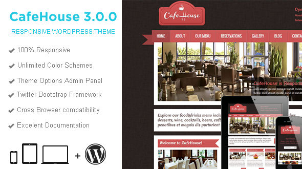 CafeHouse Restaurant WordPress Theme