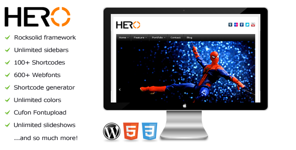 Hero – a premium business WordPress theme