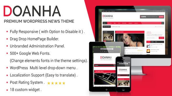 Doanha – Responsive News WordPress Theme