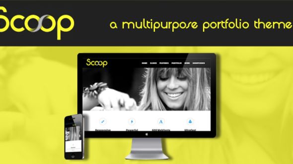 Scoop – a unique WordPress portfolio theme