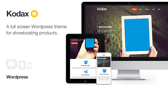 Kodax – Full Screen Landing Page