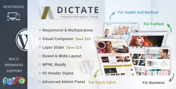 Dictate – Business, Fashion, Medical, Spa WP Theme