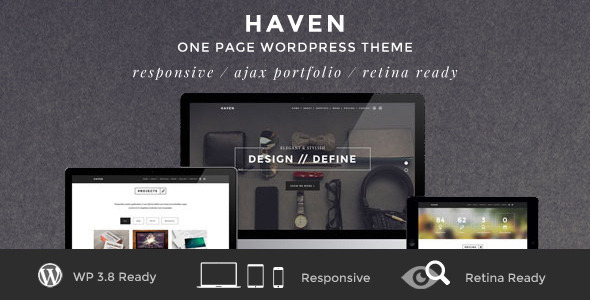 Haven – Elegant One Page WordPress Theme