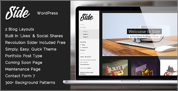 Side – Full Width Creative WordPress Theme